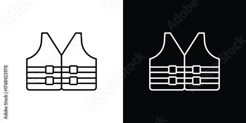 Vest jacket icon editable vector stroke for web designs