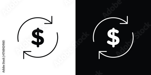 Turnover icon editable vector stroke for web designs
