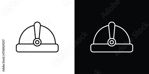 Torch helmet icon editable vector stroke for web designs