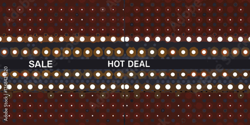 Sale hot deal announcement with abstract geometric pattern background