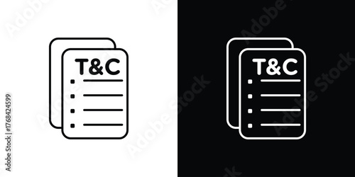 Terms and Conditions icon editable vector stroke for web designs