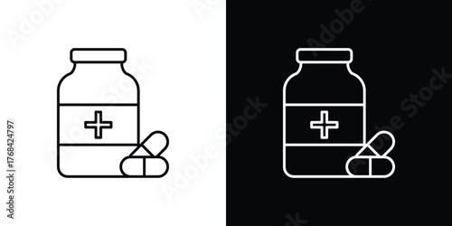Supplement icon editable vector stroke for web designs