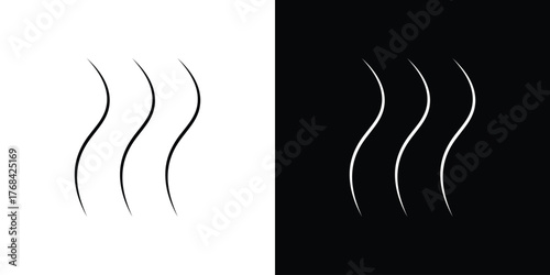 Smoke steam icon editable vector stroke for web designs