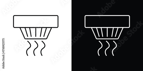Smoke detector icon editable vector stroke for web designs