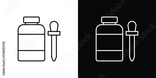 Serum icon editable vector stroke for web designs