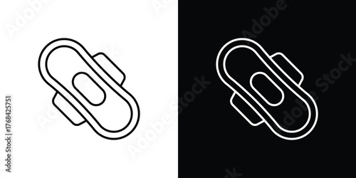 Sanitary pad icon editable vector stroke for web designs