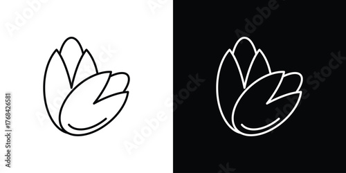 Pistachio icon editable vector stroke for web designs