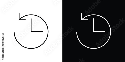 Past time icon editable vector stroke for web designs