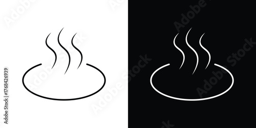 Onsen icon editable vector stroke for web designs