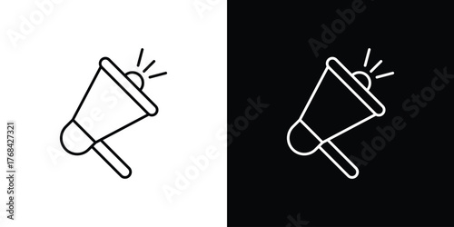 Megaphone icon editable vector stroke for web designs