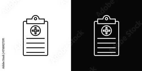 Medical report icon editable vector stroke for web designs