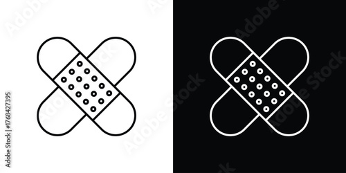 Medical patch icon editable vector stroke for web designs