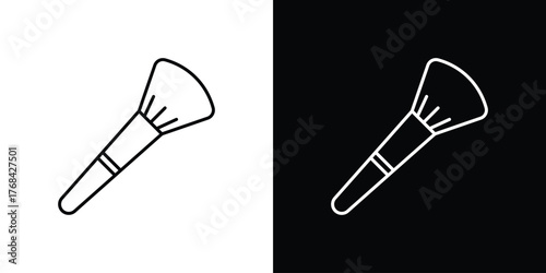 Makeup brush icon editable vector stroke for web designs