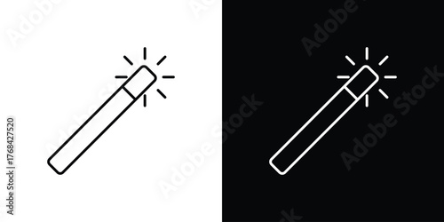 Magic wand icon editable vector stroke for web designs