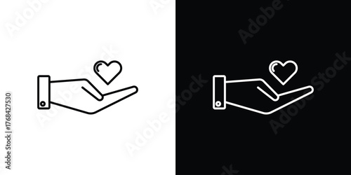 Love icon editable vector stroke for web designs