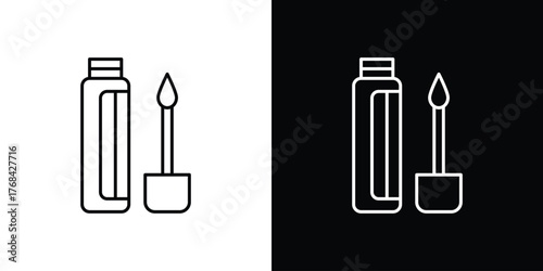 Lip gloss icon editable vector stroke for web designs
