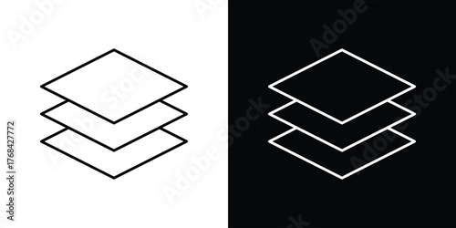 Layers icon editable vector stroke for web designs