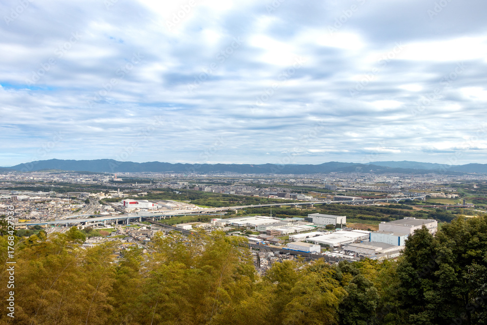 Fototapeta premium 京都府大山崎・天王山からの眺め