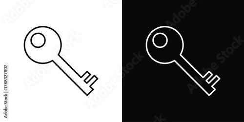 key icon editable vector stroke for web designs