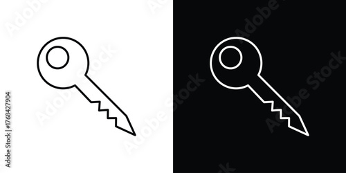 key icon editable vector stroke for web designs