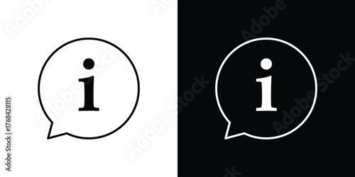 Information icon editable vector stroke for web designs