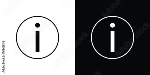 Info icon editable vector stroke for web designs