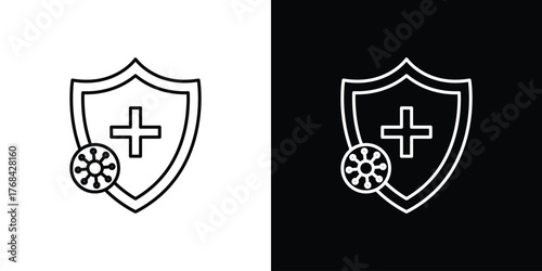 Immunity icon editable vector stroke for web designs