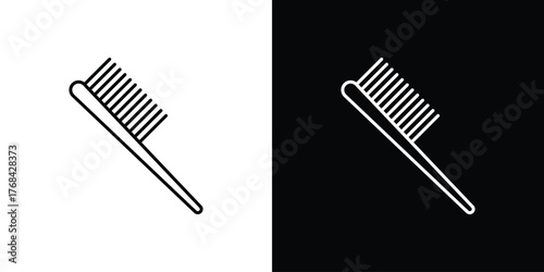 Hair brush icon editable vector stroke for web designs