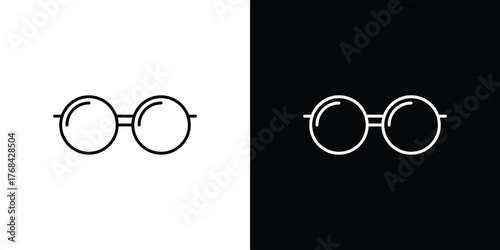 Glasses icon editable vector stroke for web designs