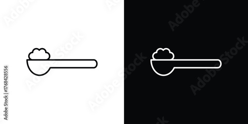 full spoon icon editable vector stroke for web designs