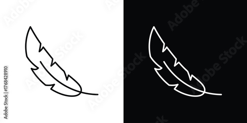 Feather icon editable vector stroke for web designs
