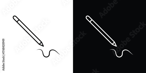 Eyeliner icon editable vector stroke for web designs