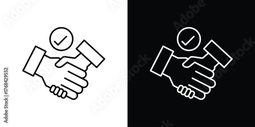 Deal icon editable vector stroke for web designs