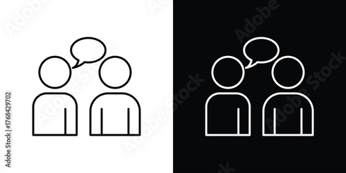 Consulting icon editable vector stroke for web designs