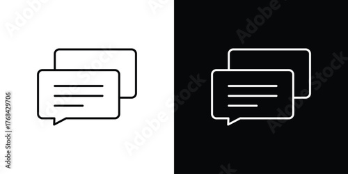 Conversation icon editable vector stroke for web designs