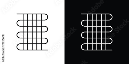 Condenser coil icon editable vector stroke for web designs