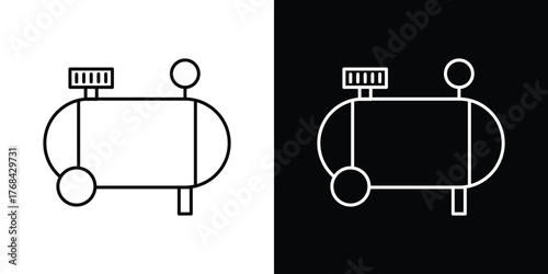 Compressor icon editable vector stroke for web designs
