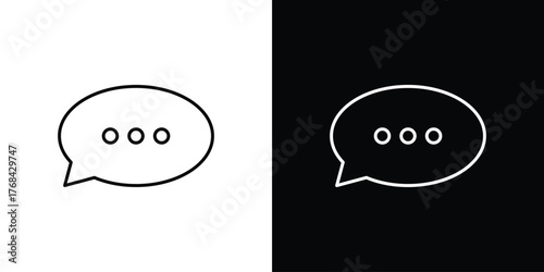 Comment icon editable vector stroke for web designs