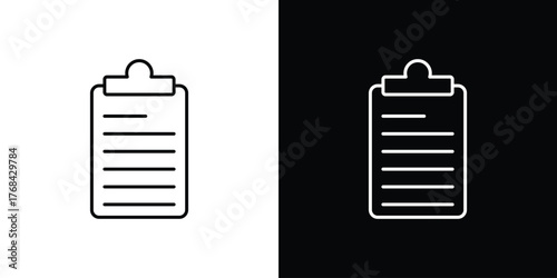 Clipboard icon editable vector stroke for web designs