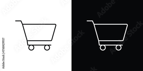 Cart icon editable vector stroke for web designs