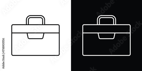Briefcase icon editable vector stroke for web designs