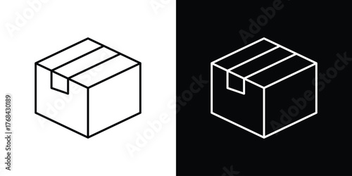 Boxes icon editable vector stroke for web designs