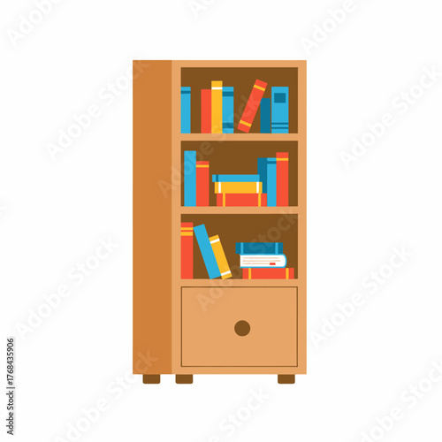 wooden cabinet with shelves