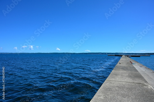 Quadro su tela 漁港の夏景色（青森県）