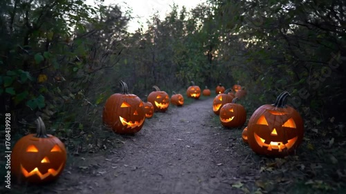 jack o lantern in the garden