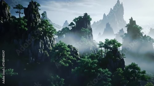 morning mist in the mountains