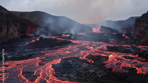 lava in the mountains