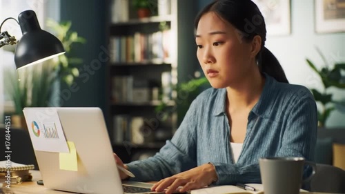 woman working on laptop