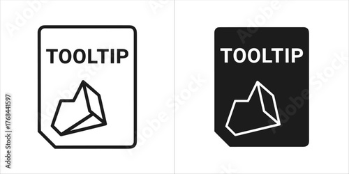 Tooltip icon with abstract shape