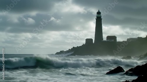 lighthouse on the coast of maine